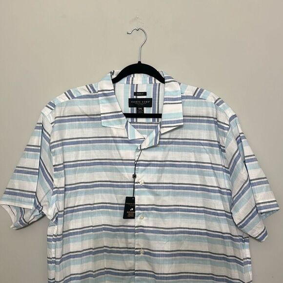 NWT Pronto Uomo Mens Multicolor Stripe Cotton Modern Fit Button Up Shirt Sz XXL - Picture 2 of 8
